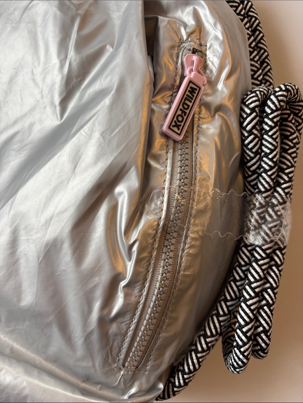 Wildfox Silver Puffer Drawstring Backpack - Picture 11 of 15